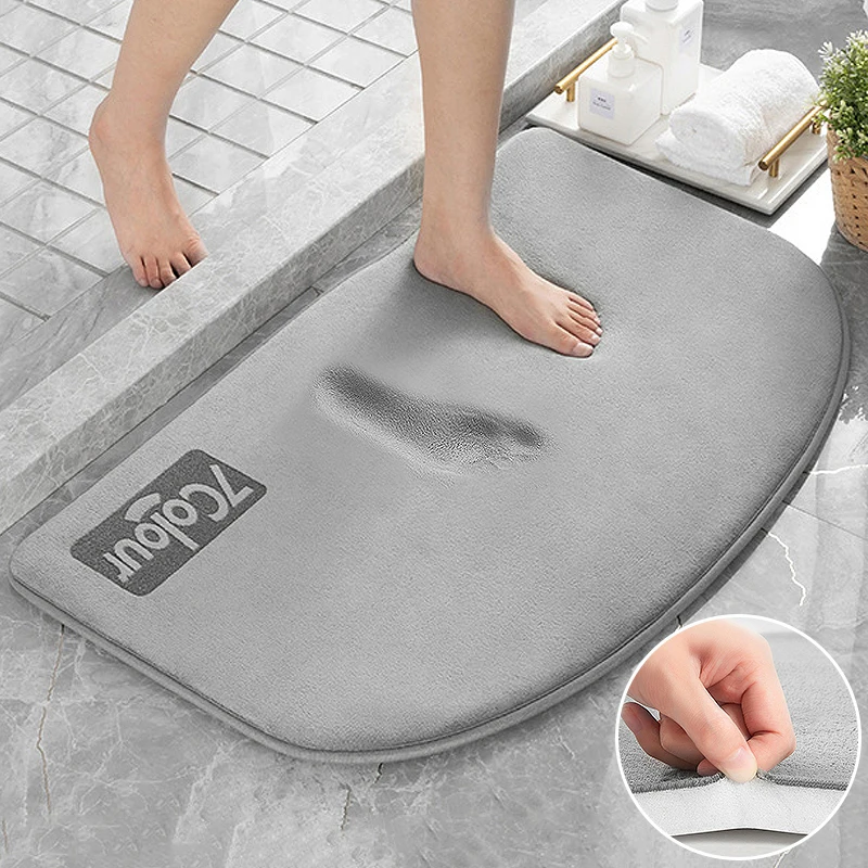 

Bath Rug Mat Non-Slip Absorbent Bathroom Rug for Home Decor Carpet Soft Shower Foot Pad Tapis Salle De Bain Alfombra