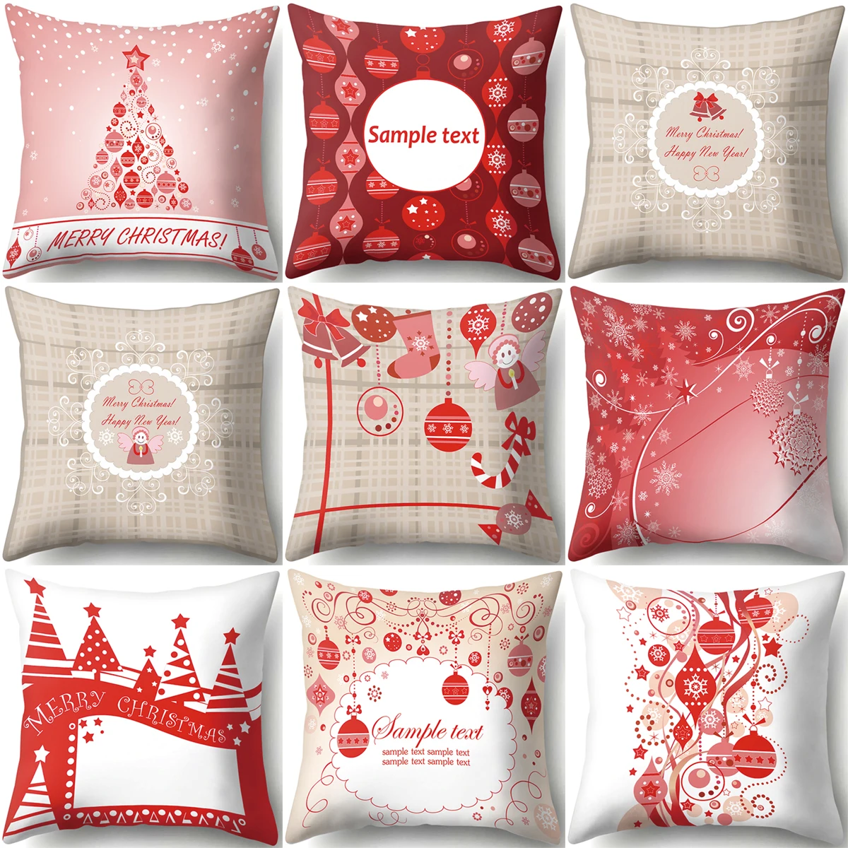 ZHENHE Red Christmas Pattern Pillow Case Home Decoration Cushion Cover Bedroom Sofa Decor Pillow Cover 18x18 Inch
ZHENHE Red Christmas Pattern Pillow Case Home Decoration Cushion Cover Bedroom Sofa Decor Pillow Cover 18x18 Inch