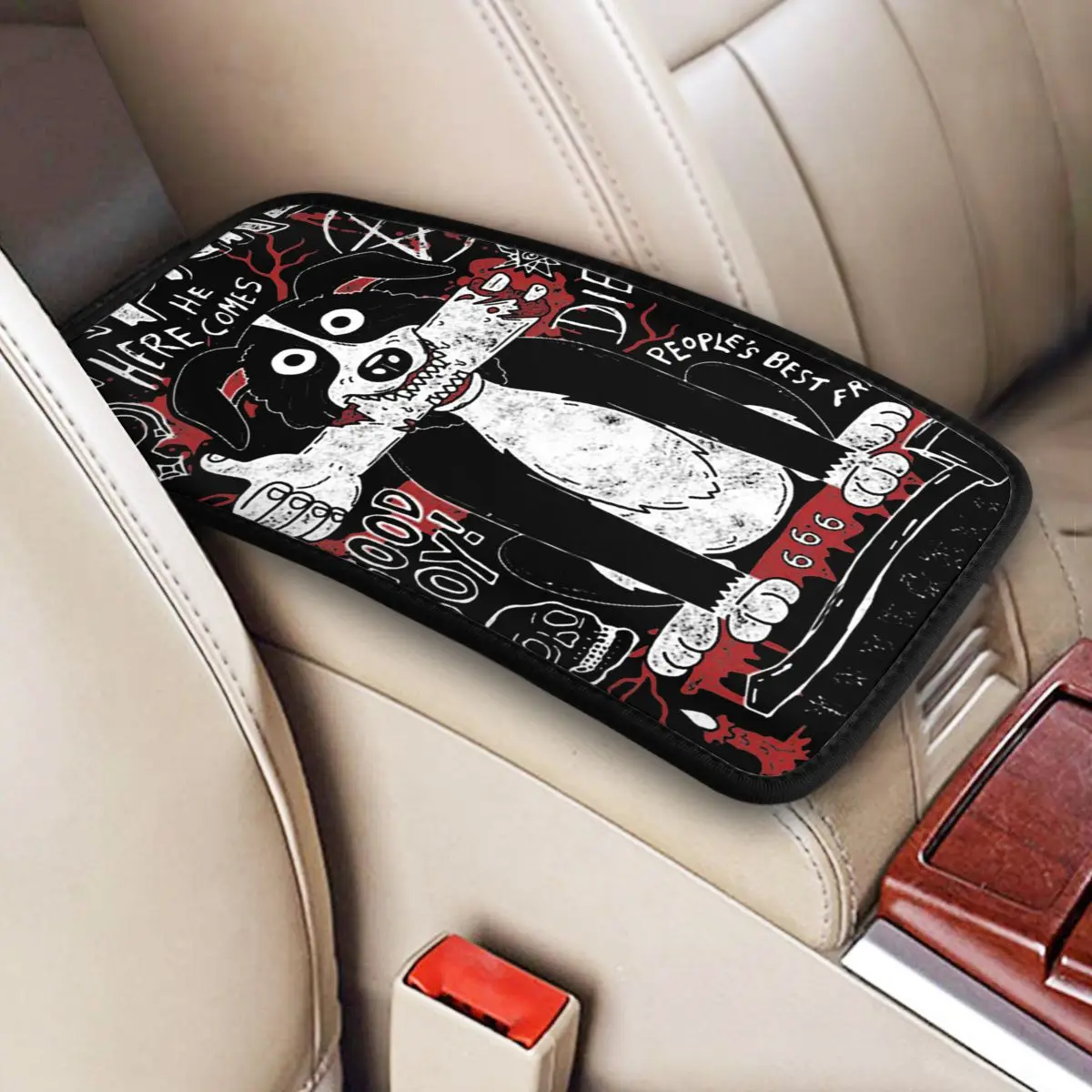 Mr. Pickles Center Console Cushion Pad for Cars Evil Satan Dog TV Car Interior Cushion Breathable Arm Rest Cover Mat
Mr. Pickles Center Console Cushion Pad for Cars Evil Satan Dog TV Car Interior Cushion Breathable Arm Rest Cover Mat