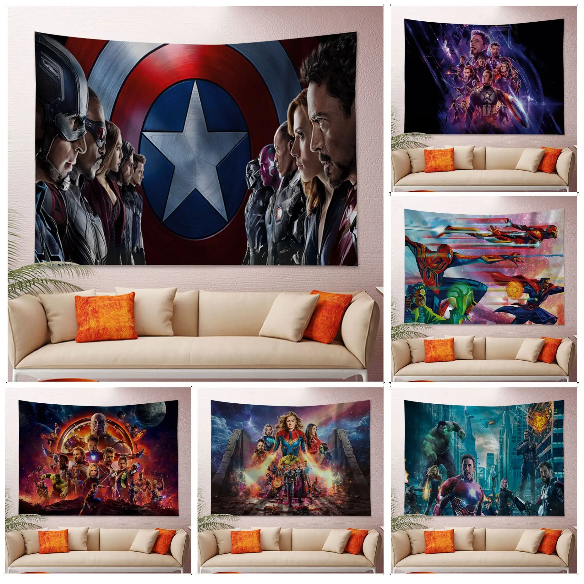 Disney Avengers Heroes Anime Tapestry Wall Hanging Decoration Household Wall Hanging Home Decor
Disney Avengers Heroes Anime Tapestry Wall Hanging Decoration Household Wall Hanging Home Decor