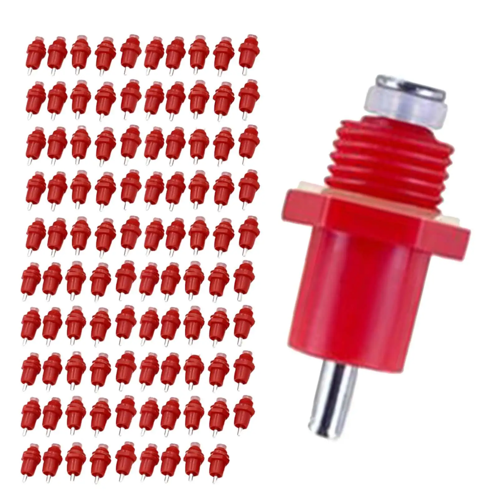 100Pcs Automatic Poultry Drinker Chicken Nipple Screw Style Easily Install 360 Degree Water Dispensing Red Feeder Accessories
100Pcs Automatic Poultry Drinker Chicken Nipple Screw Style Easily Install 360 Degree Water Dispensing Red Feeder Accessories