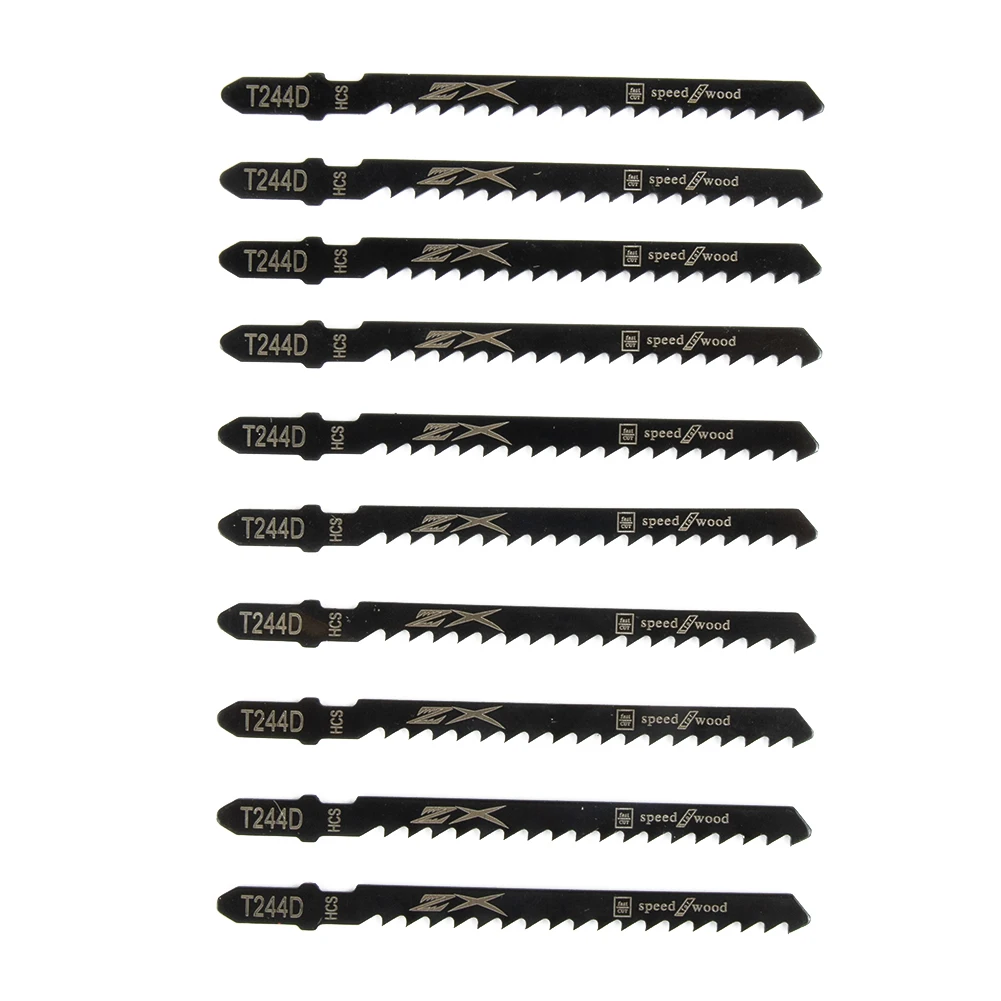 10Pcs/Set HCS Jig Saw Blades T244D High Carbon Steel Blades 100mm For Wood Board Plastic Pipe Fiber Cutters Electrical Tools
10Pcs/Set HCS Jig Saw Blades T244D High Carbon Steel Blades 100mm For Wood Board Plastic Pipe Fiber Cutters Electrical Tools