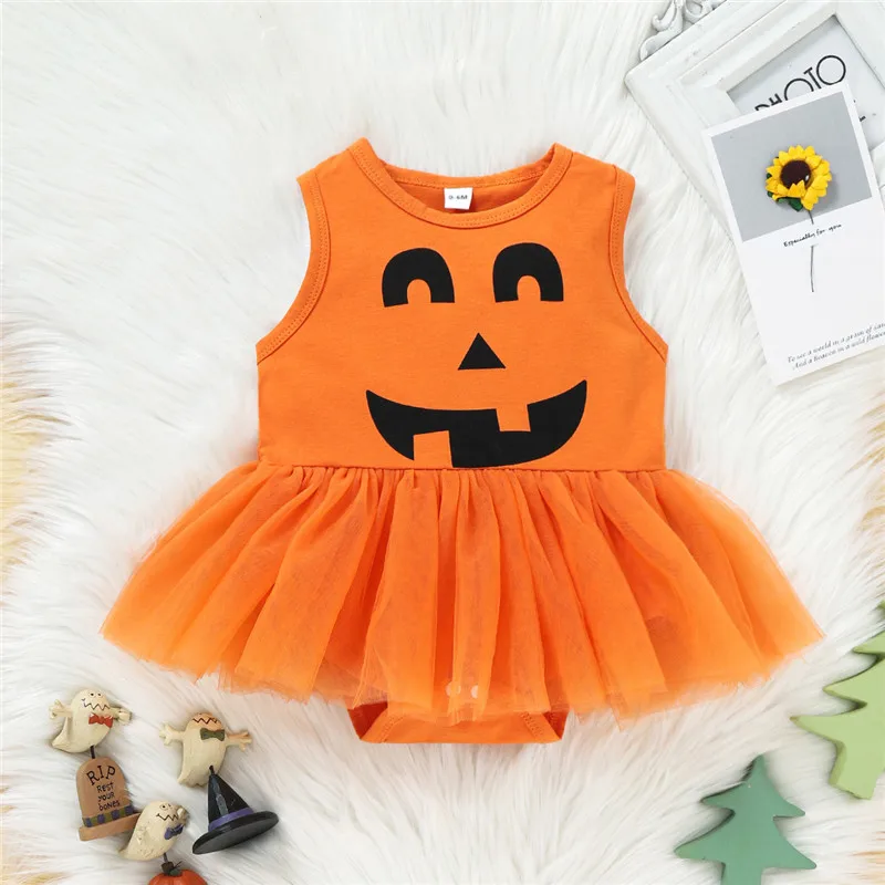 Lemurpapa Halloween Costume Baby Girls Sleeveless TUTU Dress Jumpsuits Mesh One-Pieces pumpkin Printing Festive Gift
Lemurpapa Halloween Costume Baby Girls Sleeveless TUTU Dress Jumpsuits Mesh One-Pieces pumpkin Printing Festive Gift