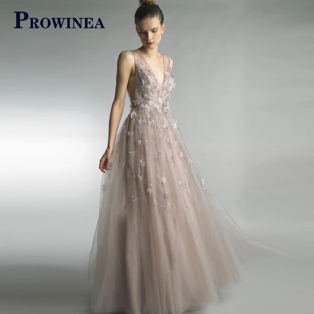 PROWINEA Pale Pinkish Grey Pastrol Prom Dresses Floral Beaded 2022 V-NECK Tulle Sleeveless Zipper Vestido De Baile Personalised
PROWINEA Pale Pinkish Grey Pastrol Prom Dresses Floral Beaded 2022 V-NECK Tulle Sleeveless Zipper Vestido De Baile Personalised