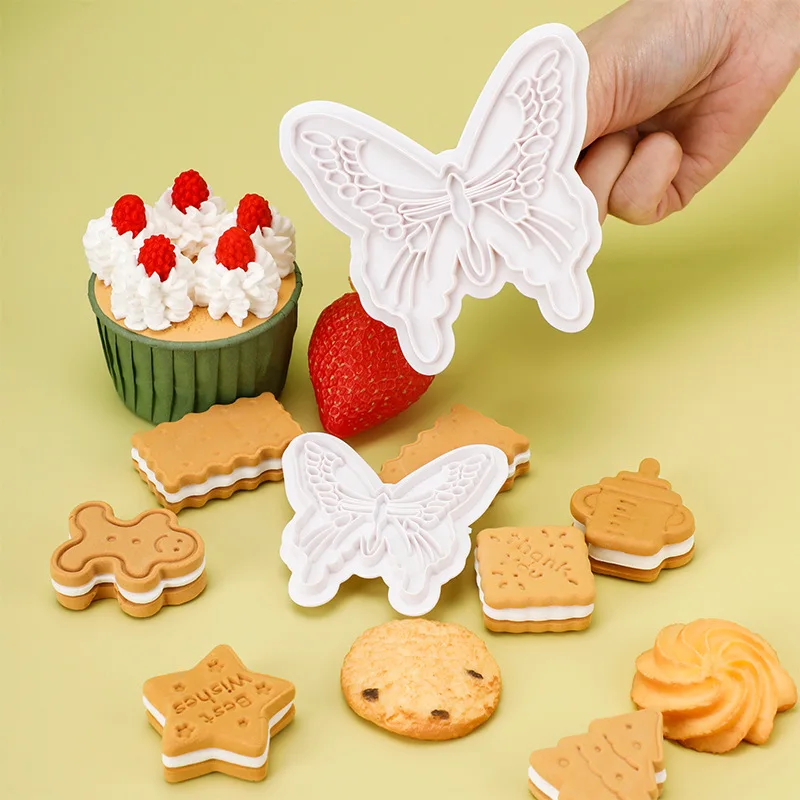 2Pcs/Set Plastic Butterfly Embosser Wedding Cake Fondant Sugar Craft Cookie Decorating Chocolates Cutters Mold For Baking Tools
2Pcs/Set Plastic Butterfly Embosser Wedding Cake Fondant Sugar Craft Cookie Decorating Chocolates Cutters Mold For Baking Tools