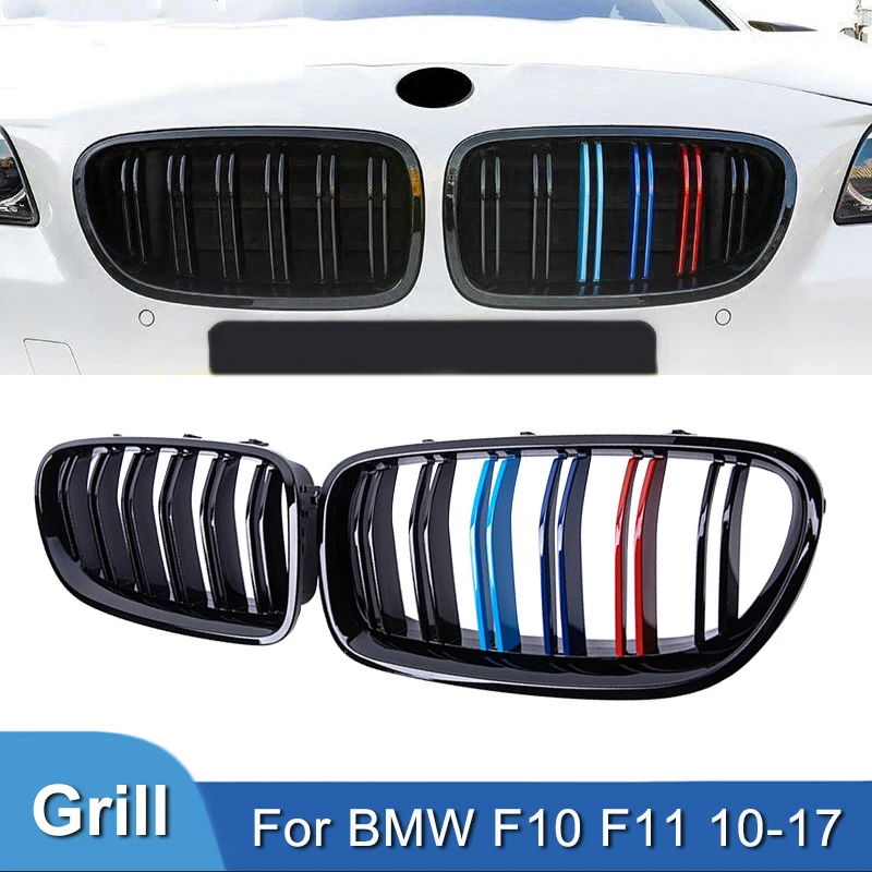 

Pulleco Car Front Bumper Kidney Grill Grille Racing Grills For BMW 5 Series F10 F11 F18 520i 523i 525i 530i M Color 2010-2017