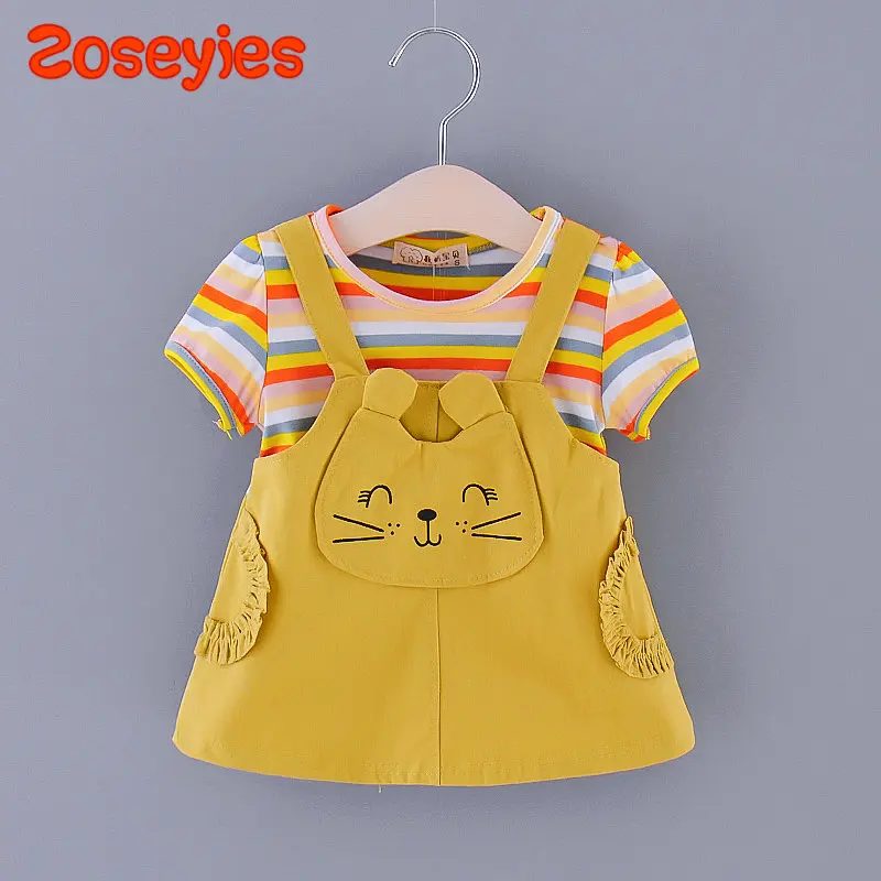 New Summer Children'S Dress Striped Dress Lovely Strapless Dress Rainbow Color With Short Sleeve Princess Dress
New Summer Children'S Dress Striped Dress Lovely Strapless Dress Rainbow Color With Short Sleeve Princess Dress
