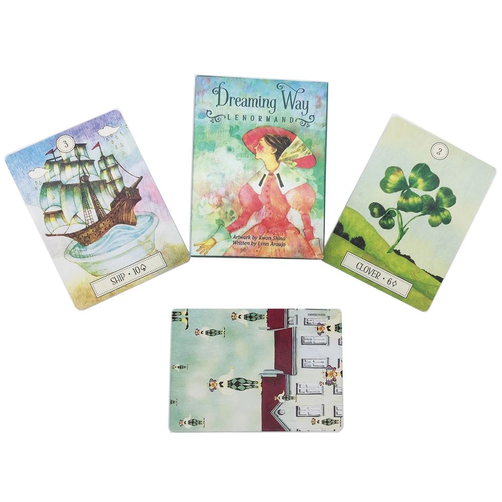 Dreaming Way Lenormand Oracle Cards Game English version Fate Divination Entertainment Party Board Game Cards
Dreaming Way Lenormand Oracle Cards Game English version Fate Divination Entertainment Party Board Game Cards