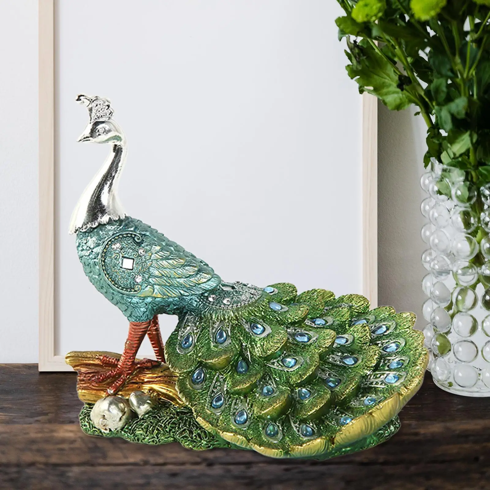 Peacock Ornament Crafts Gift Statuette Figurine Animal Model for Tabletop Bedside Table Living room Cabinet Valentine'S Day
Peacock Ornament Crafts Gift Statuette Figurine Animal Model for Tabletop Bedside Table Living room Cabinet Valentine'S Day