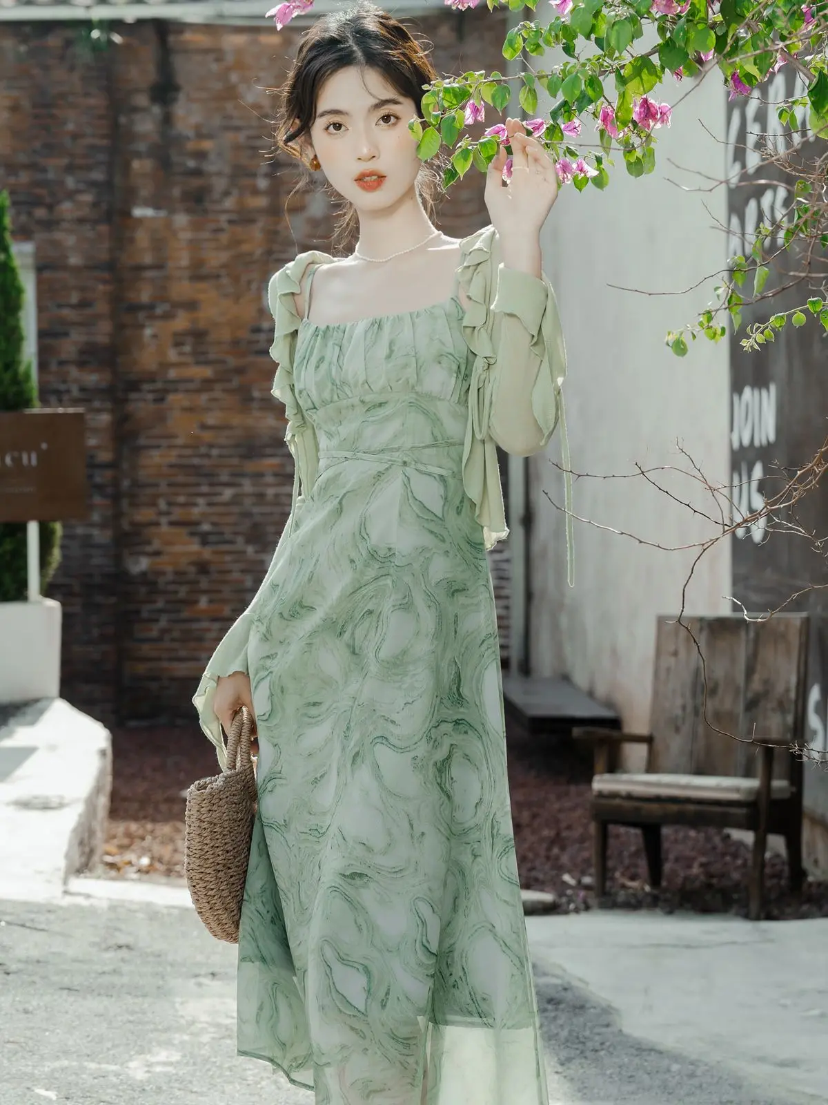 Cool Green Cute Dress Set for Women's Clothing Summer Sweet Suspender Dress and Cardigan Two-piece Set
Cool Green Cute Dress Set for Women's Clothing Summer Sweet Suspender Dress and Cardigan Two-piece Set