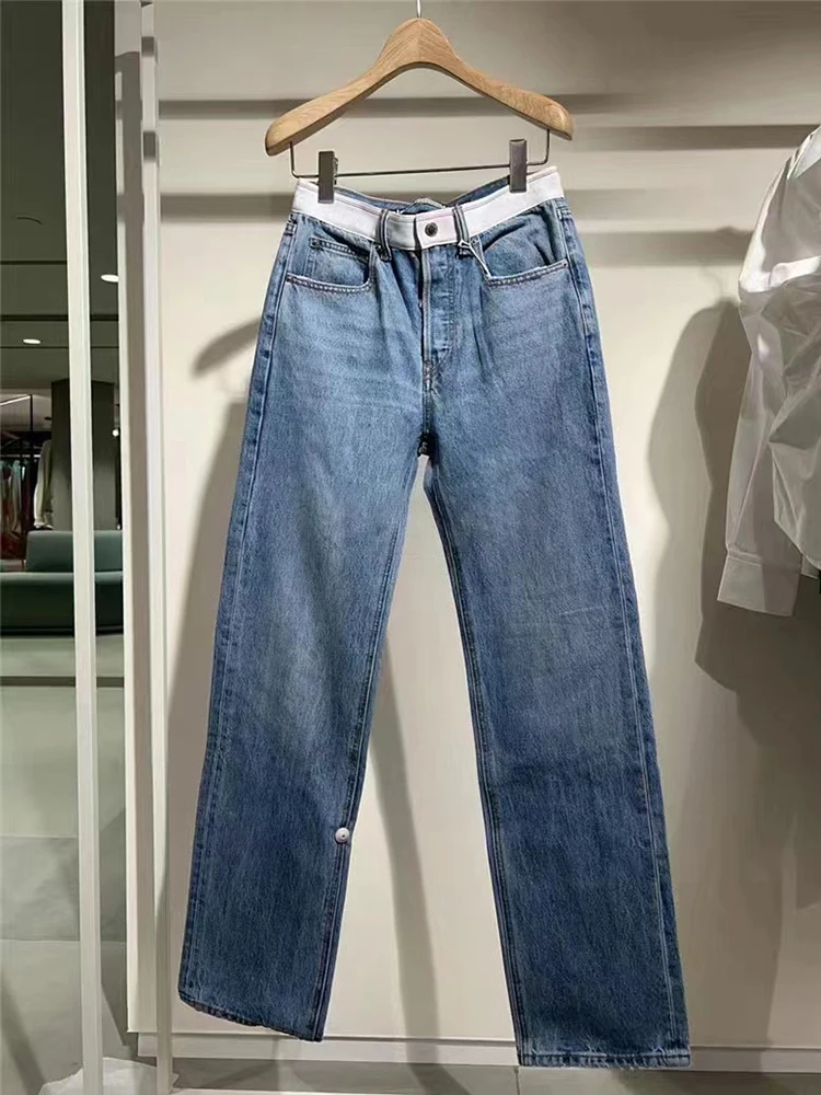 High Waist Splicing Old Jeans Female Spring New Casual Hundred Straight Trousers Trousers
High Waist Splicing Old Jeans Female Spring New Casual Hundred Straight Trousers Trousers
