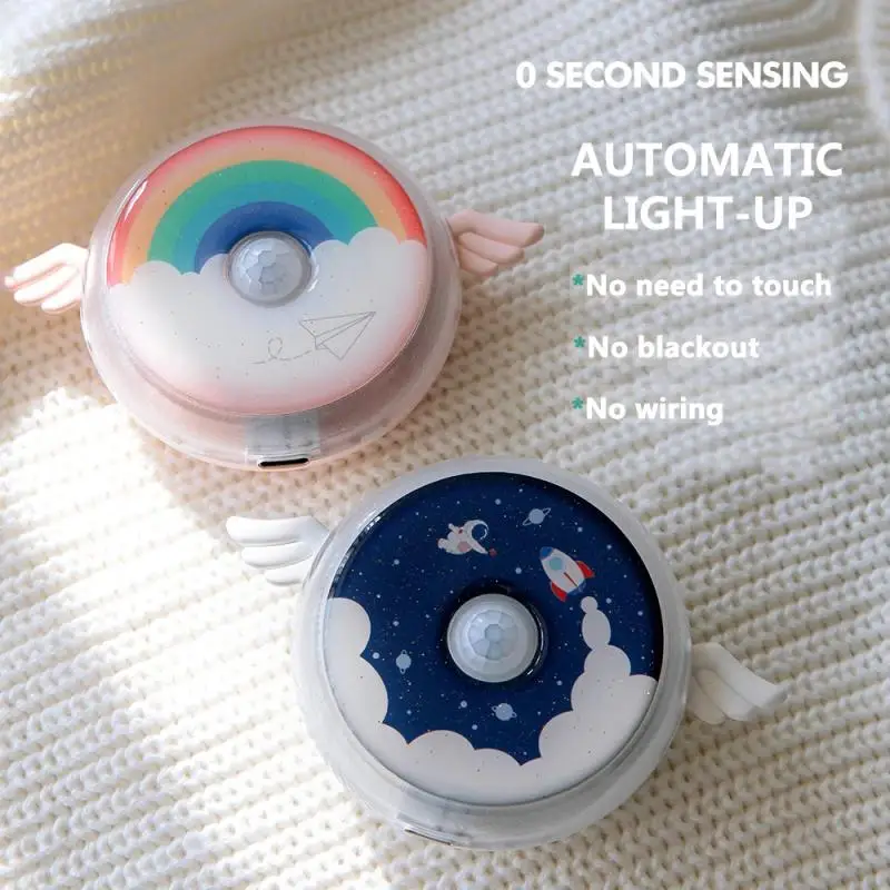 400mah LED Sensor Night Light USB Recharge Magnetic Angel Induction Night Light Bedroom Decor Home Accessories Children's Gift
400mah LED Sensor Night Light USB Recharge Magnetic Angel Induction Night Light Bedroom Decor Home Accessories Children's Gift