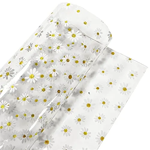 Transparent PVC Sheets Daisy Pattern Printed Waterproof Vinyl Crafts Fabric Roll for DIY Cosmetic Bag Handbags Making 18X48 Inch
Transparent PVC Sheets Daisy Pattern Printed Waterproof Vinyl Crafts Fabric Roll for DIY Cosmetic Bag Handbags Making 18X48 Inch