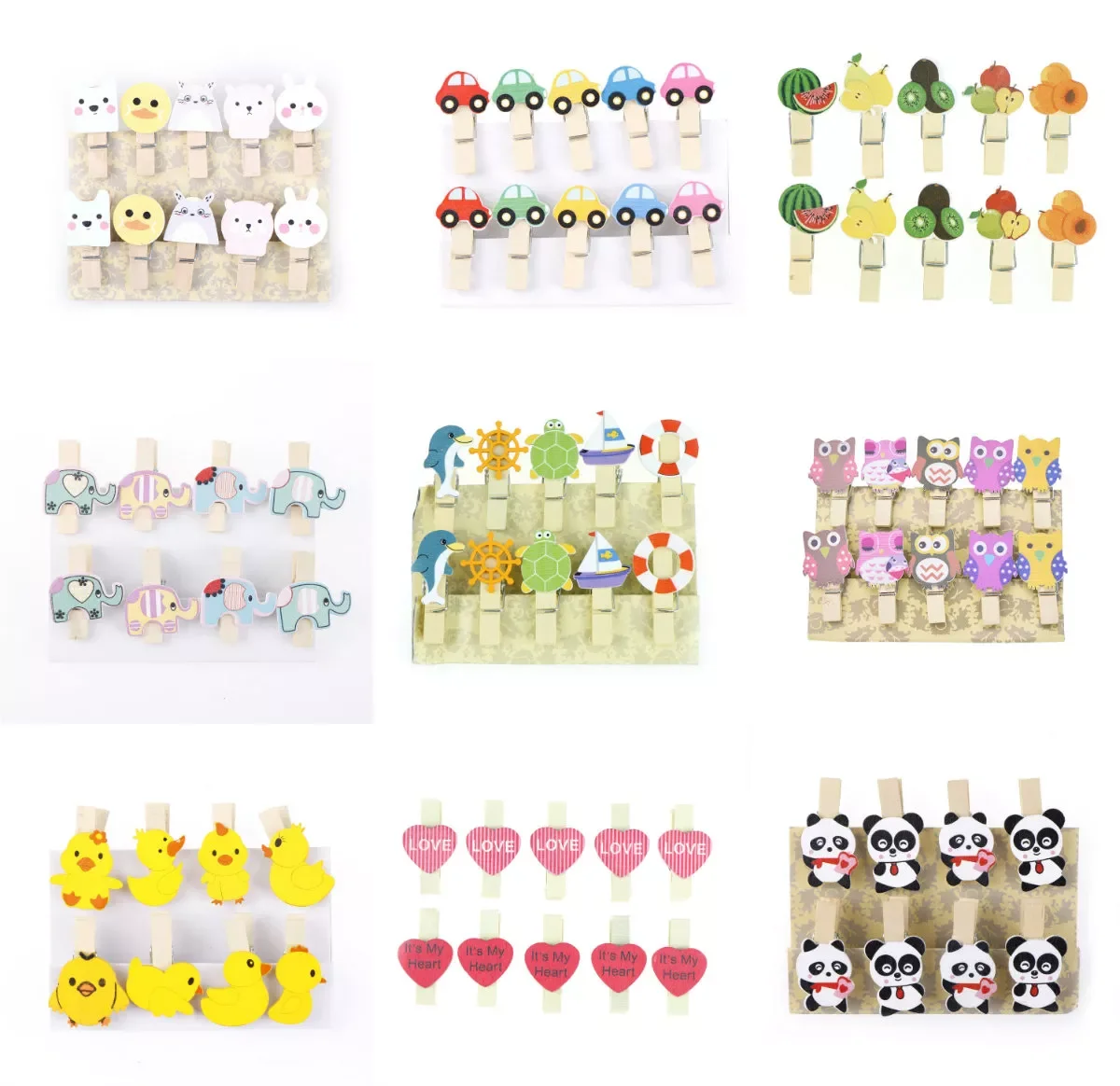 Natural Wooden Photo Clips Christmas Snowman Duck Heart Owl Shaped Clips Clothespin Craft Decoration Clips Pegs
Natural Wooden Photo Clips Christmas Snowman Duck Heart Owl Shaped Clips Clothespin Craft Decoration Clips Pegs