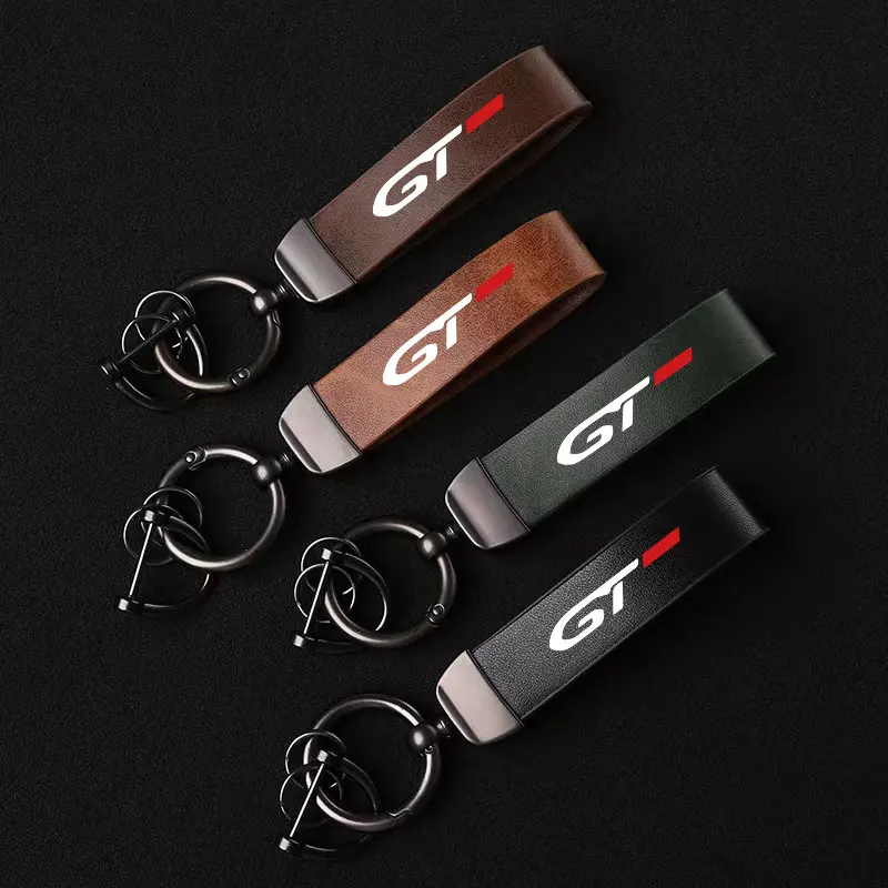 Fashion Leather Keychain Business Gift Key Strap Men Women Car Logo Custom Keyring For Peugeot Gt- Accessories 
Fashion Leather Keychain Business Gift Key Strap Men Women Car Logo Custom Keyring For Peugeot Gt- Accessories