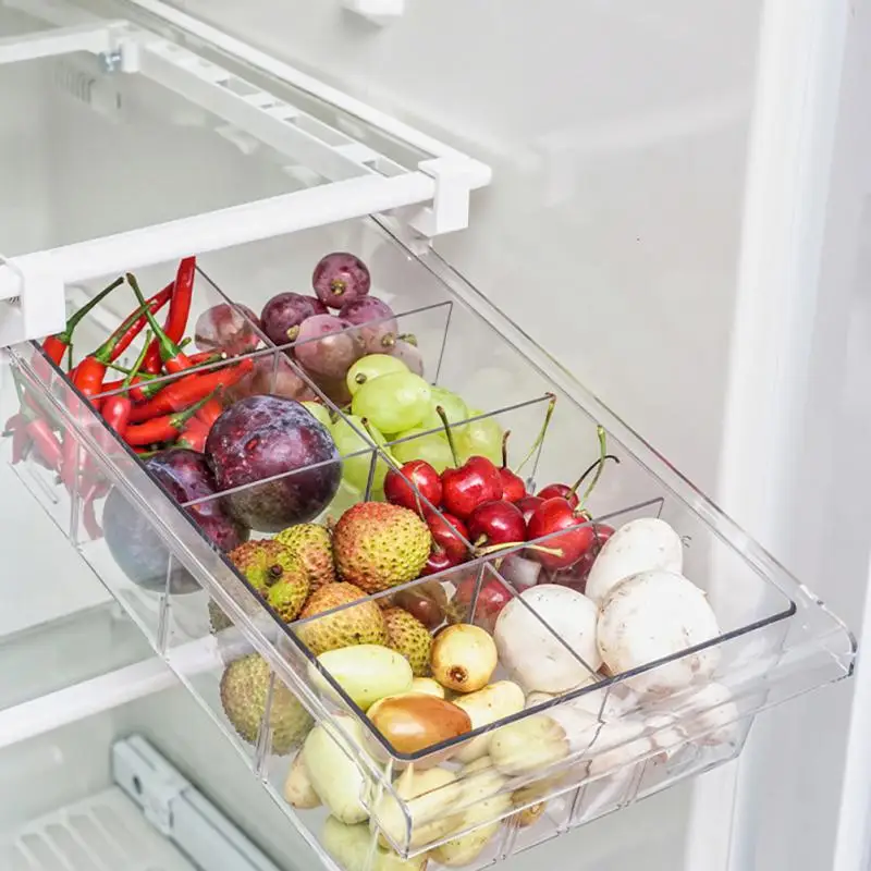 Creative Transparent PET Pull-out Refrigerator Fresh-keeping Box Fruit And Vegetable Compartment Storage Box Drawer Sorting Box
Creative Transparent PET Pull-out Refrigerator Fresh-keeping Box Fruit And Vegetable Compartment Storage Box Drawer Sorting Box