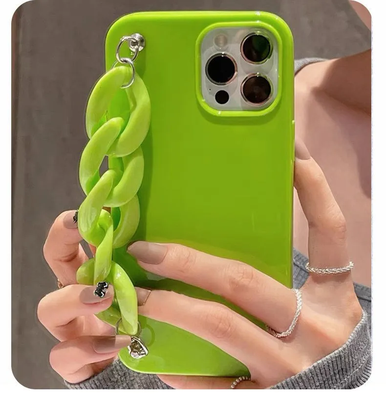 Luxury Bracelet Hand Candy Chain Phone Case for iPhone 13 12 11 Pro X XS XR Max SE2 7 8 Plus Case Protective Back Cover Green
Luxury Bracelet Hand Candy Chain Phone Case for iPhone 13 12 11 Pro X XS XR Max SE2 7 8 Plus Case Protective Back Cover Green