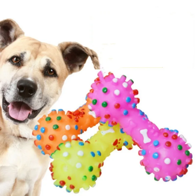 Эмалированная Массажная гантеля для ног, игрушка для животных, звуковая игрушка для шлифовки зубов и чистки зубов