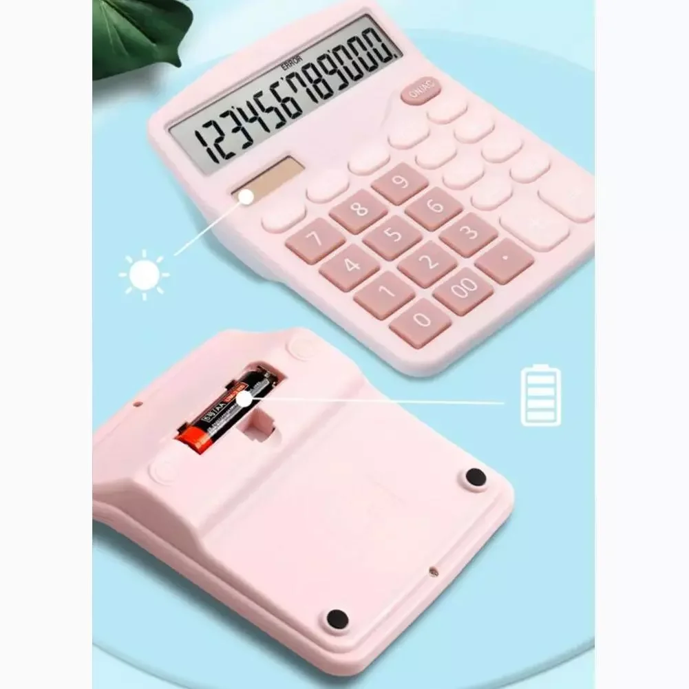 The new12-Digit calculators Solar Battery Dual Power Big calculator Display Colorful Fashion Desktop Calculator for Office home
The new12-Digit calculators Solar Battery Dual Power Big calculator Display Colorful Fashion Desktop Calculator for Office home