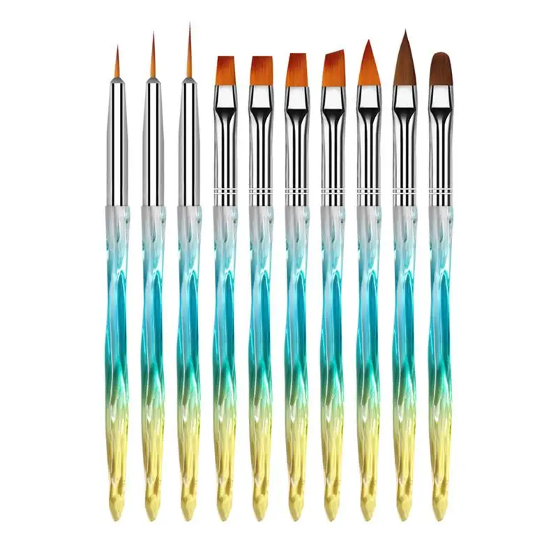 10PCS Nail Brushes Design Tip Painting Drawing Carving Dotting Pen Liner Acrylic Gel UV Polish Tools Tools
10PCS Nail Brushes Design Tip Painting Drawing Carving Dotting Pen Liner Acrylic Gel UV Polish Tools Tools