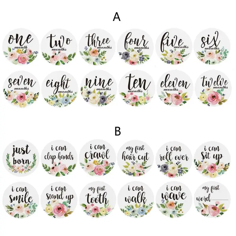 12 Pack Baby Monthly Stickers and Milestone Stickers Neutral Baby's First Year Month Photography Milestone Props
12 Pack Baby Monthly Stickers and Milestone Stickers Neutral Baby's First Year Month Photography Milestone Props