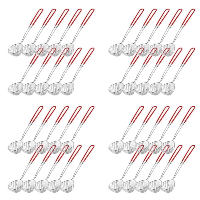 Stainless Steel Colander Sieve,Wire Skimmer Spoon With Handle For Hot Pot Eating Soup Draining And Pearl Food 40Pcs
Stainless Steel Colander Sieve,Wire Skimmer Spoon With Handle For Hot Pot Eating Soup Draining And Pearl Food 40Pcs