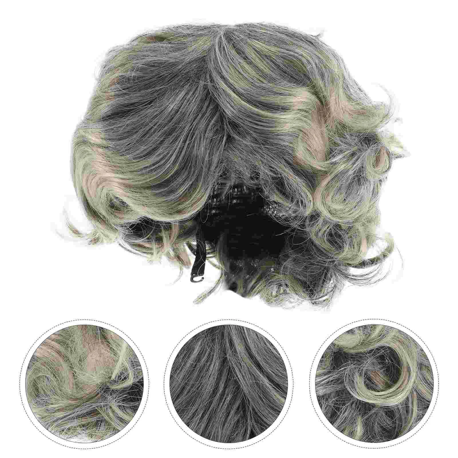 White Curly Wigs with Bangs Heat Resistant Natural Curly Short Old Lady Grandma Synthetic Hair Full for Parties
White Curly Wigs with Bangs Heat Resistant Natural Curly Short Old Lady Grandma Synthetic Hair Full for Parties