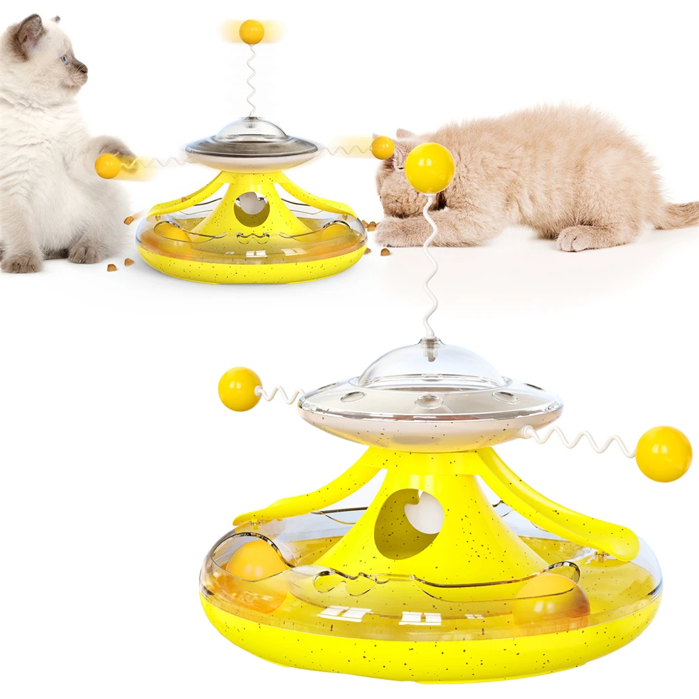 Cat Toy Track Ball Tower Training Plate Kitten Tower Tracks Disc Cat Intelligence Amusement Puzzle Food Dispensing Turntable Toy
Cat Toy Track Ball Tower Training Plate Kitten Tower Tracks Disc Cat Intelligence Amusement Puzzle Food Dispensing Turntable Toy