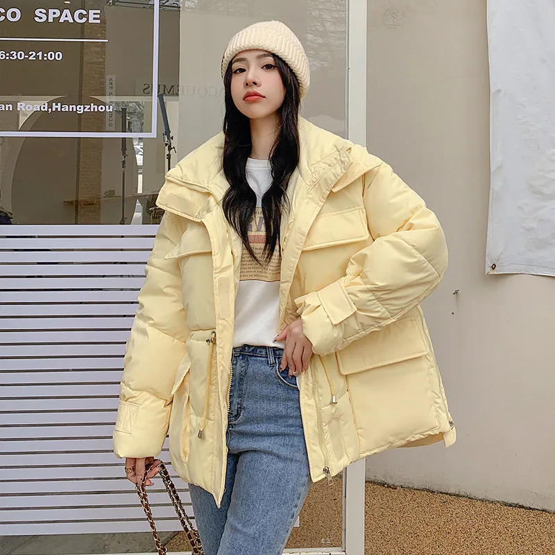 2022 New Short Down Padded Jacket Small Thickened Tooling Jacket Drawstring Waist Thin Bread Jacket
2022 New Short Down Padded Jacket Small Thickened Tooling Jacket Drawstring Waist Thin Bread Jacket