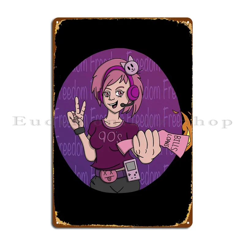90s Pink Haired Gamer Girl Metal Plaque Create Decoration Vintage Bar Plaques Tin Sign Poster
90s Pink Haired Gamer Girl Metal Plaque Create Decoration Vintage Bar Plaques Tin Sign Poster