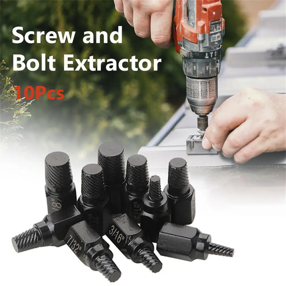 10 Pcs Impact Bolt & Nut Remover Set Bolt Extractor Tool Set Impact Extractor Set Stripped Nut Remover for Removing Stripped
10 Pcs Impact Bolt & Nut Remover Set Bolt Extractor Tool Set Impact Extractor Set Stripped Nut Remover for Removing Stripped