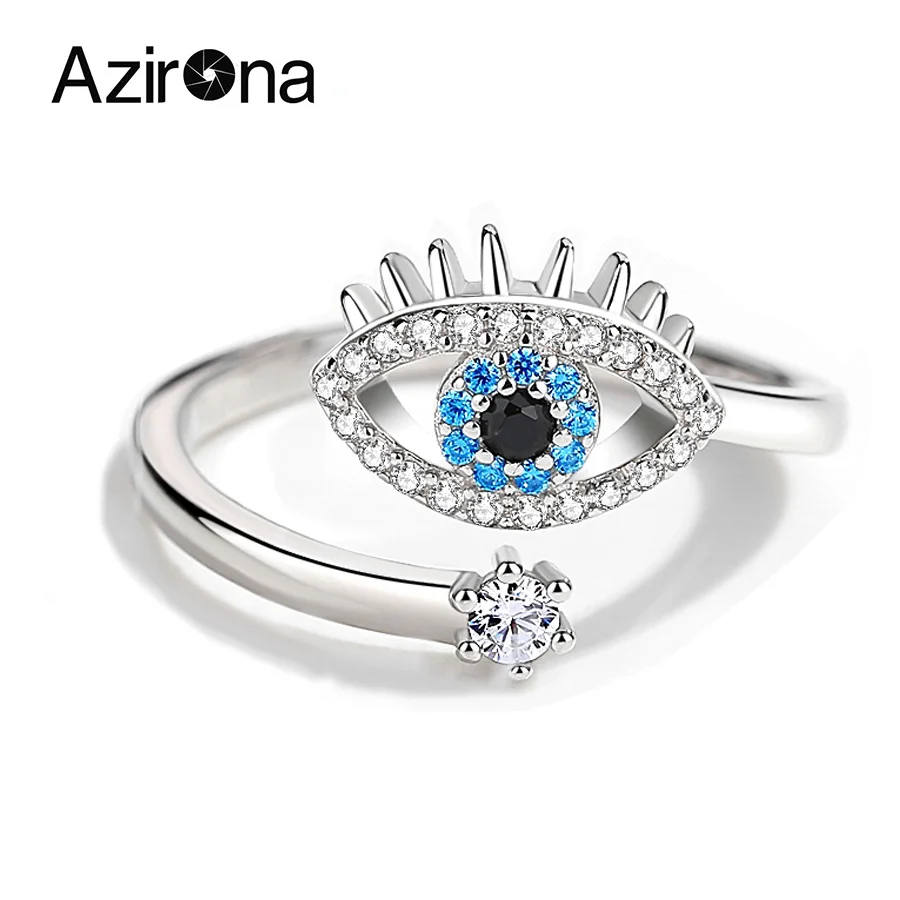 Кольцо Azirona для женщин, серебряное, регулируемое, с голубым фианитом, от сглаза, 925 пробы
Кольцо Azirona для женщин, серебряное, регулируемое, с голубым фианитом, от сглаза, 925 пробы