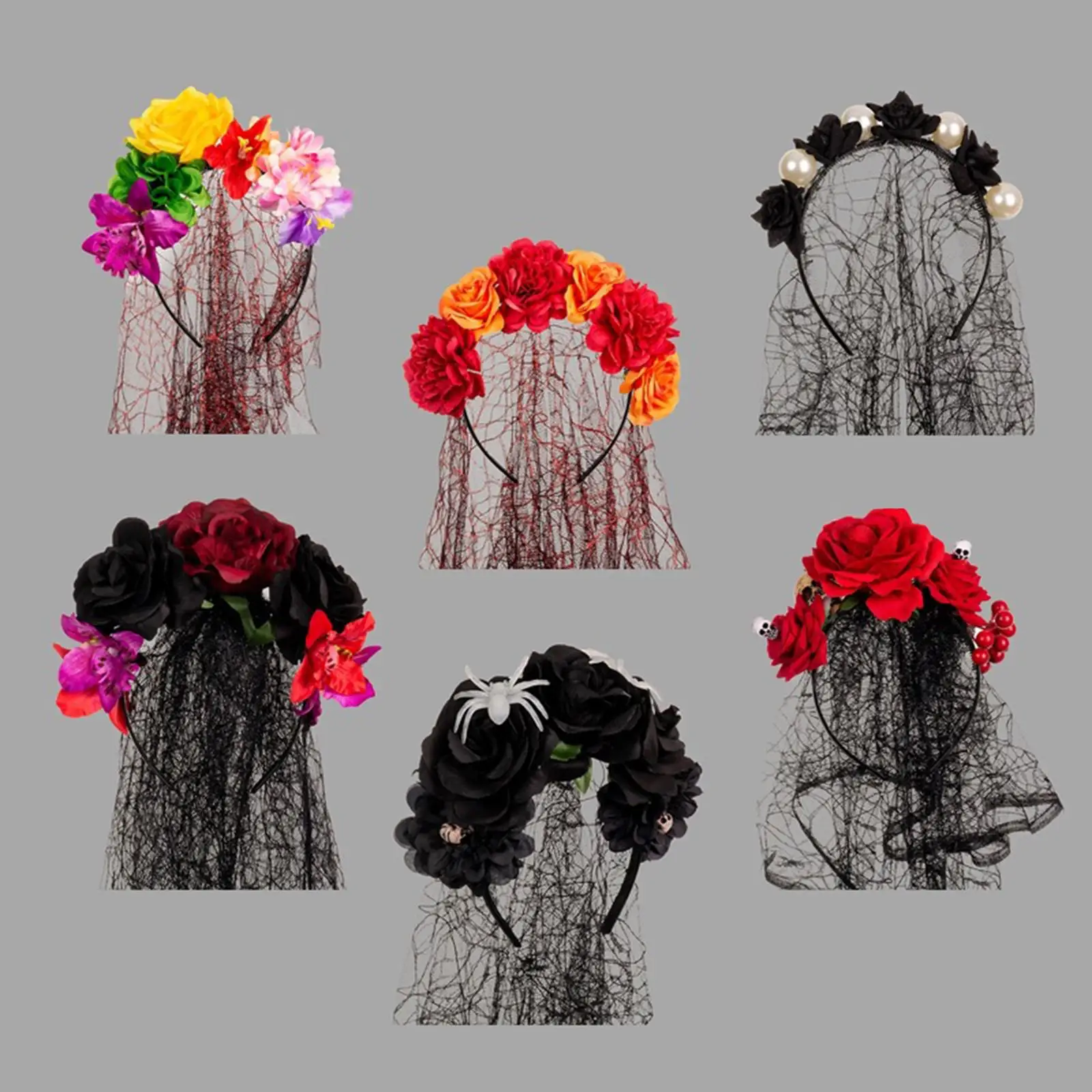 Lace Halloween Veil Flower Headband Headpiece for Cosplay Photo Props Role Playing Girls
Lace Halloween Veil Flower Headband Headpiece for Cosplay Photo Props Role Playing Girls