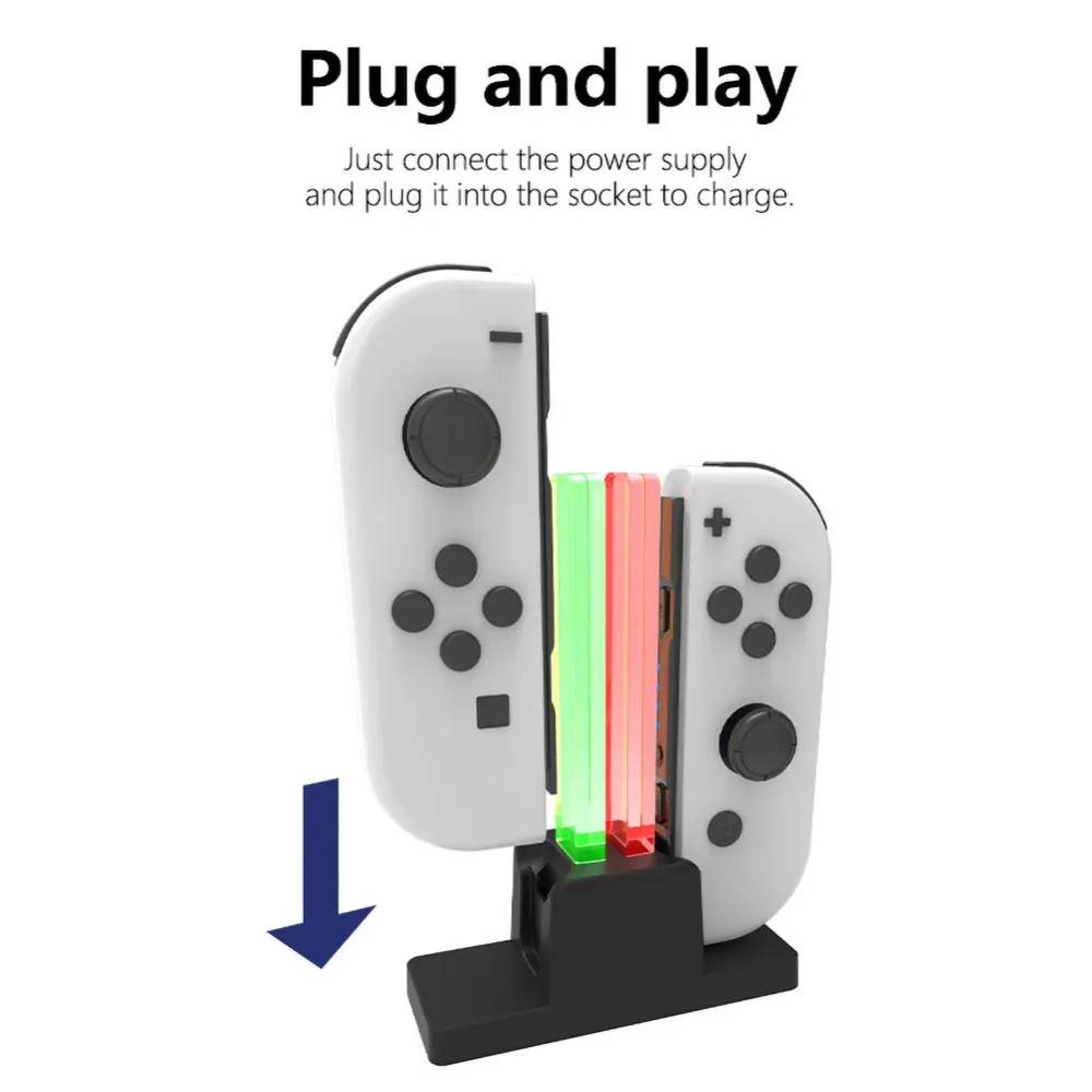 Controller Charger,LED Charging Dock Station Charger Cradle 2 In 1 Charging Stand for Nintendo Switch/OLED 2 Controller
Controller Charger,LED Charging Dock Station Charger Cradle 2 In 1 Charging Stand for Nintendo Switch/OLED 2 Controller