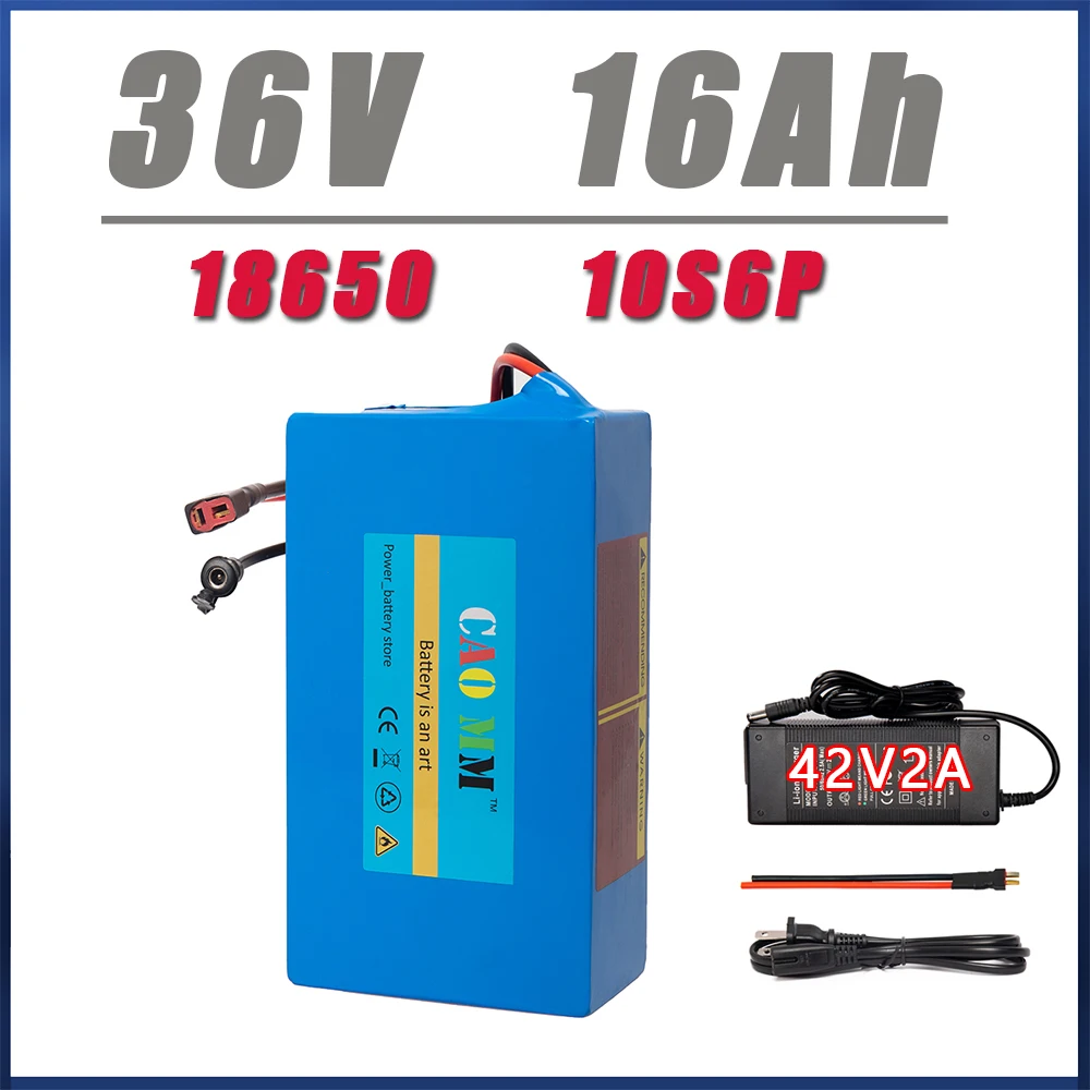 36V Battery 10S6P 16Ah 16000mAh 18650 Lithium Ion Battery Pack For Ebike Electric Car Bicycle Scooter 30A BMS DC XT60 + Charger
36V Battery 10S6P 16Ah 16000mAh 18650 Lithium Ion Battery Pack For Ebike Electric Car Bicycle Scooter 30A BMS DC XT60 + Charger