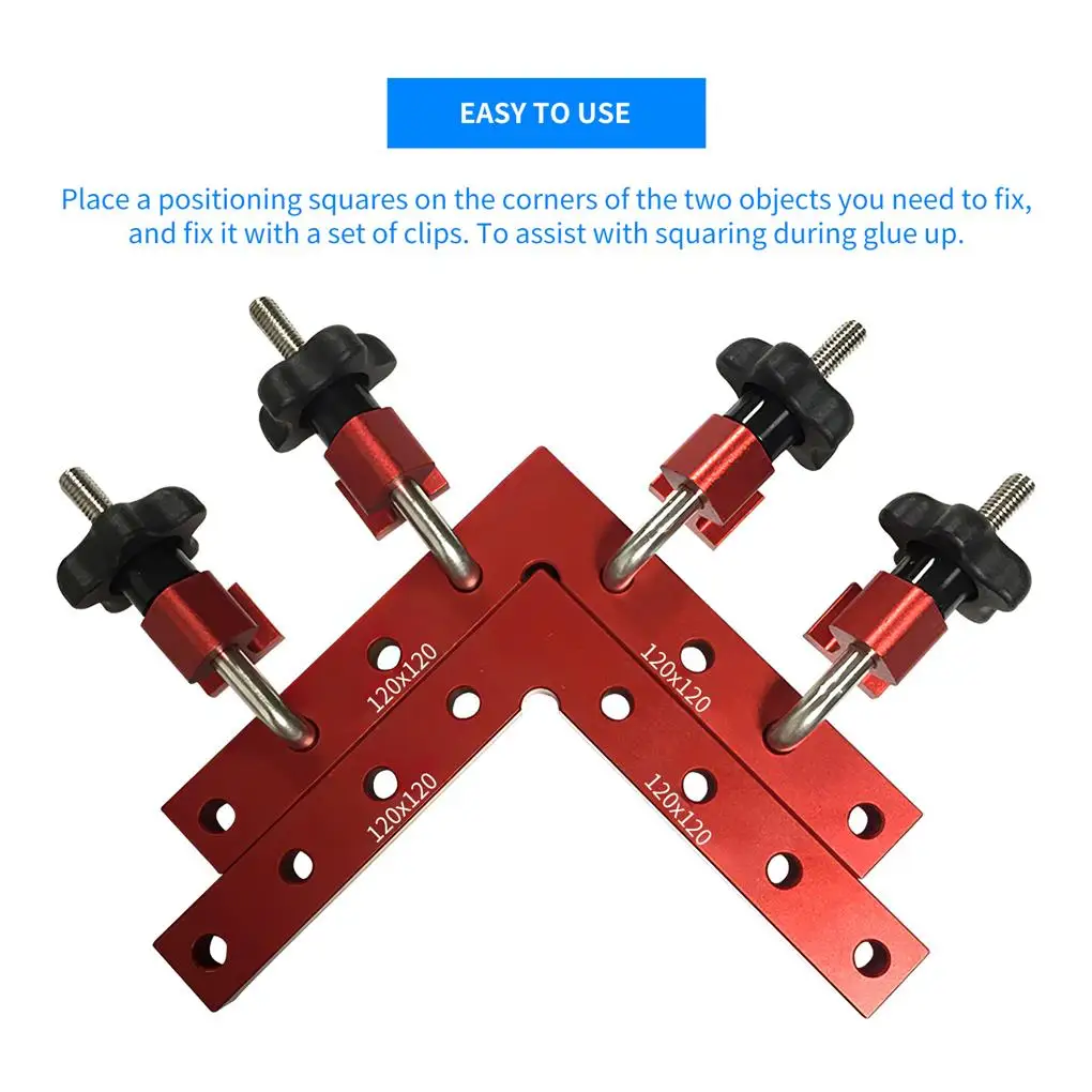 90 Degrees Positioning Squares Red 90 Degrees Positioning Clamp High Precision Right-Angle Woodworking Ruler Aluminum Alloy
90 Degrees Positioning Squares Red 90 Degrees Positioning Clamp High Precision Right-Angle Woodworking Ruler Aluminum Alloy