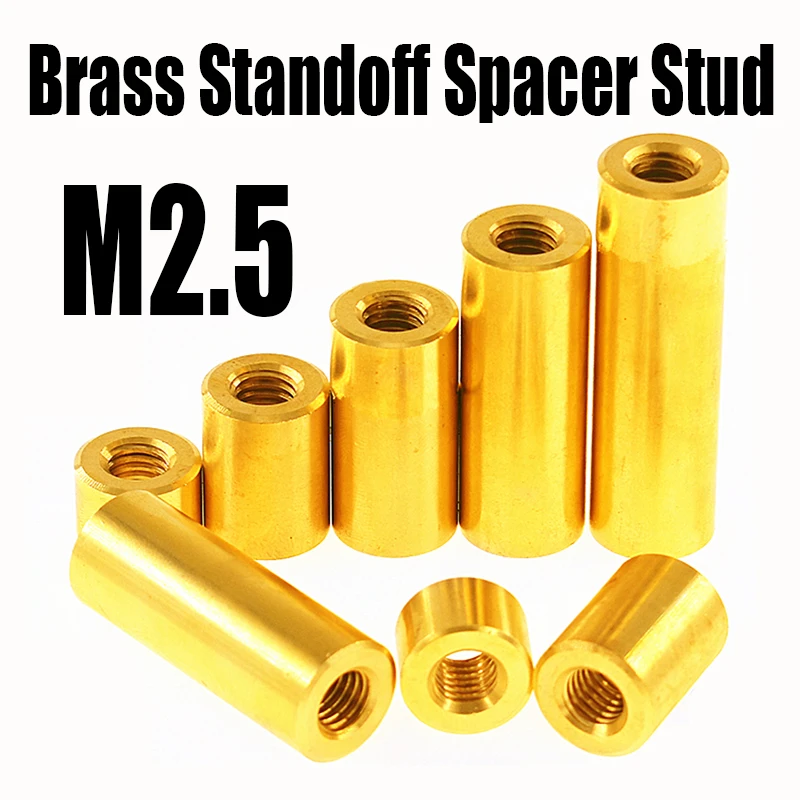 5PCS M2.5 L=2-60mm Round Brass Standoff Spacer Stud Extend Long Nut Spacing Screw Thumb Nut Female Thread Hollow Pillar Column
5PCS M2.5 L=2-60mm Round Brass Standoff Spacer Stud Extend Long Nut Spacing Screw Thumb Nut Female Thread Hollow Pillar Column