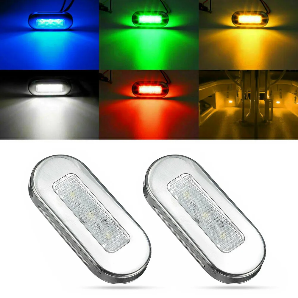 2pcs 12V LED Courtesy Light Mount Yacht Marine Boat Cabin Deck Lamp Waterproof Marker Light With Chrome Car Lights Accessories
2pcs 12V LED Courtesy Light Mount Yacht Marine Boat Cabin Deck Lamp Waterproof Marker Light With Chrome Car Lights Accessories