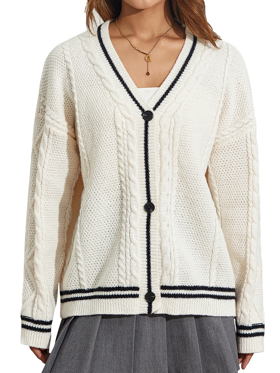 Women s Autumn Winter Floral Embroidered Knit Cardigans Casual Long Sleeve Round Neck Sweaters with Button Closure
Women s Autumn Winter Floral Embroidered Knit Cardigans Casual Long Sleeve Round Neck Sweaters with Button Closure