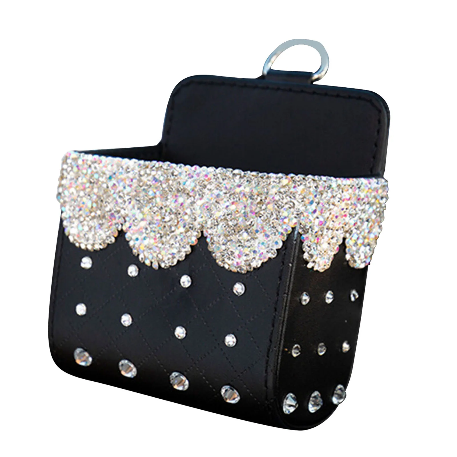 Car Stowing Tidying Organizer Shiny Crystals Vent Air Outlet Pocket Holder Mini Cellphone Storage Bag
Car Stowing Tidying Organizer Shiny Crystals Vent Air Outlet Pocket Holder Mini Cellphone Storage Bag