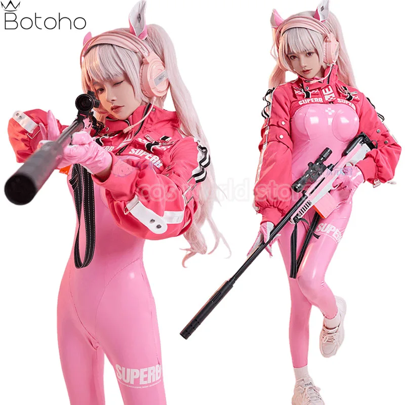 Game NIKKE Alice Cosplay Costume Headset Wig Women Sexy Pink jumpsuit Jacket Set Bodysuit Latex Catsuit Halloween Party Clothes
Game NIKKE Alice Cosplay Costume Headset Wig Women Sexy Pink jumpsuit Jacket Set Bodysuit Latex Catsuit Halloween Party Clothes