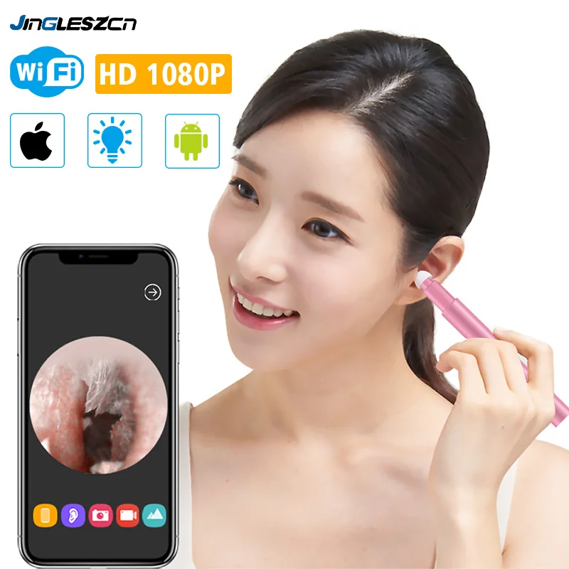 Wireless WiFi Ear Pick Otoscope Camera Borescope Luminous Ear Wax Removal Cleaning Teeth Oral Inspection Health Care 5.0MP
Wireless WiFi Ear Pick Otoscope Camera Borescope Luminous Ear Wax Removal Cleaning Teeth Oral Inspection Health Care 5.0MP