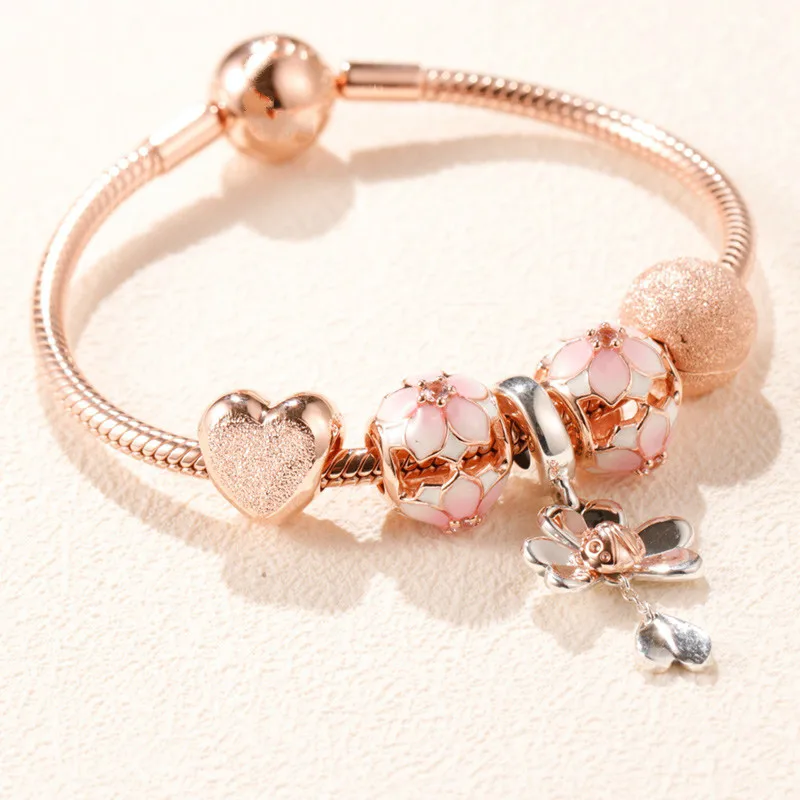 Authentic 925 Sterling Silver Original Rose Harmonious Hearts pandora Bracelet Set Clear CZ Fit Women Bangle Charm DIY Jewelry
Authentic 925 Sterling Silver Original Rose Harmonious Hearts pandora Bracelet Set Clear CZ Fit Women Bangle Charm DIY Jewelry