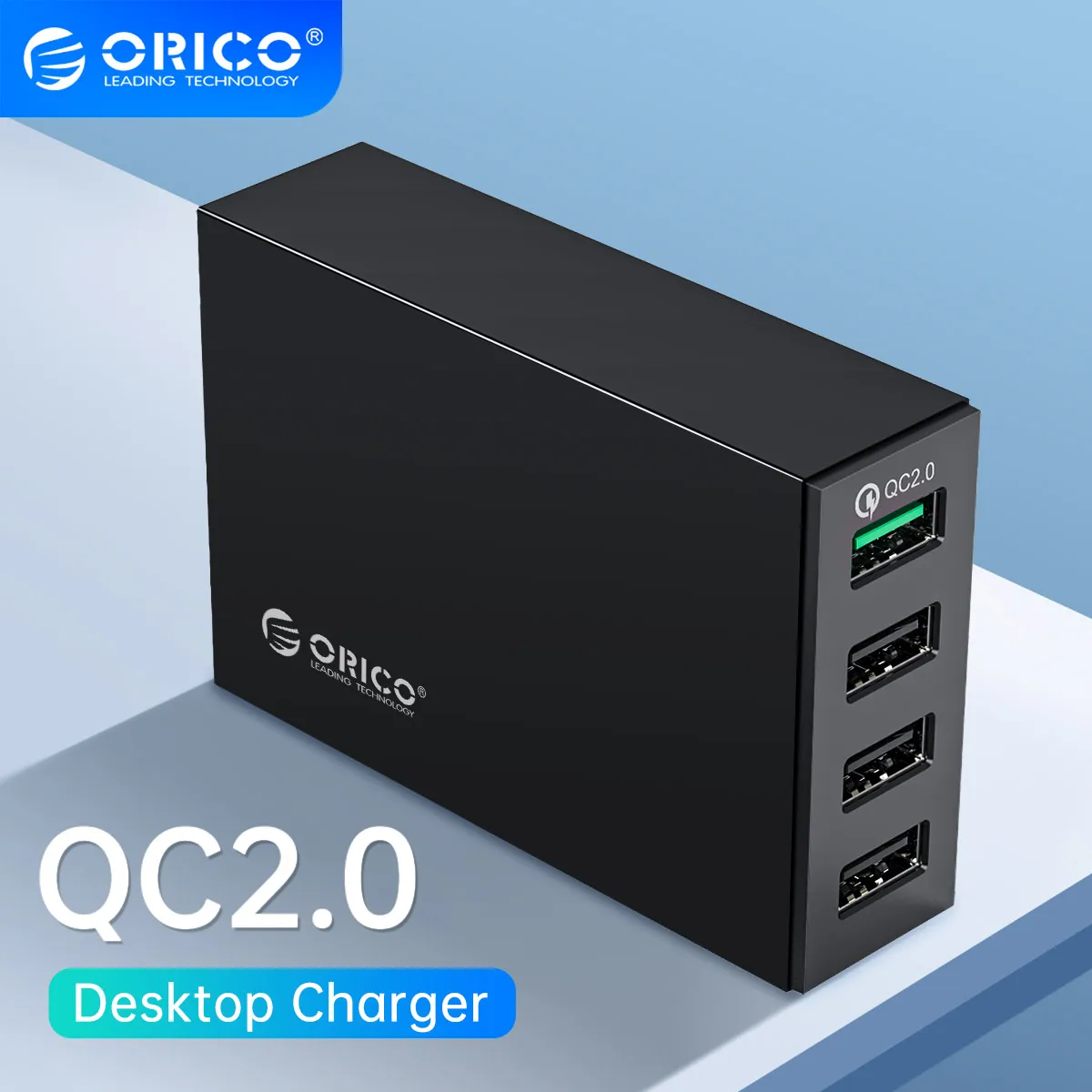 Быстрое зарядное устройство ORICO QC2.0 с 4 портами USB настольное 34 Вт 5 В 2 А зарядная