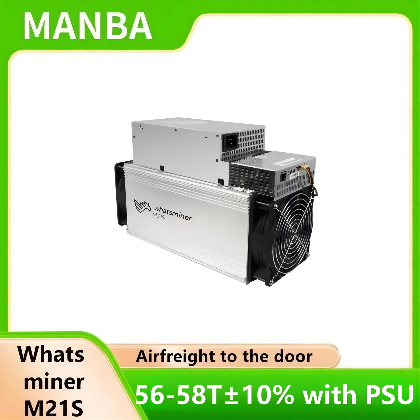 

Used Bitcoin Miner WhatsMiner M21S 56-58TH/s±10% BTC BCH Asic Miner with PSU more Economic Than M20S M31S antminer S19 S17