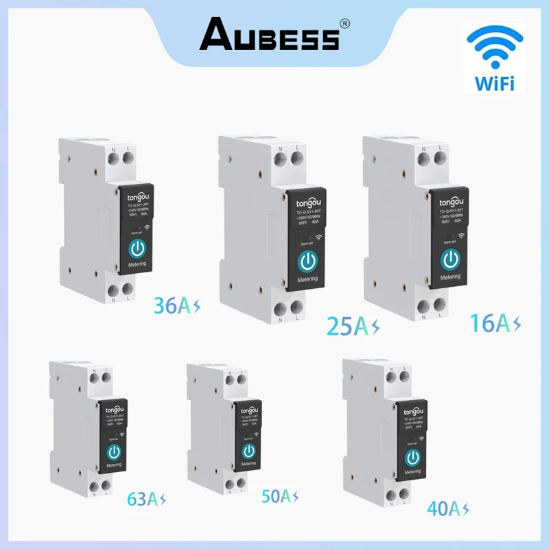 Wifi Smart Circuit Breaker Switch With Metering 1P Din Rail Remote Control Timer Module TONGOU Via Smart Home Smart Life APP
Wifi Smart Circuit Breaker Switch With Metering 1P Din Rail Remote Control Timer Module TONGOU Via Smart Home Smart Life APP