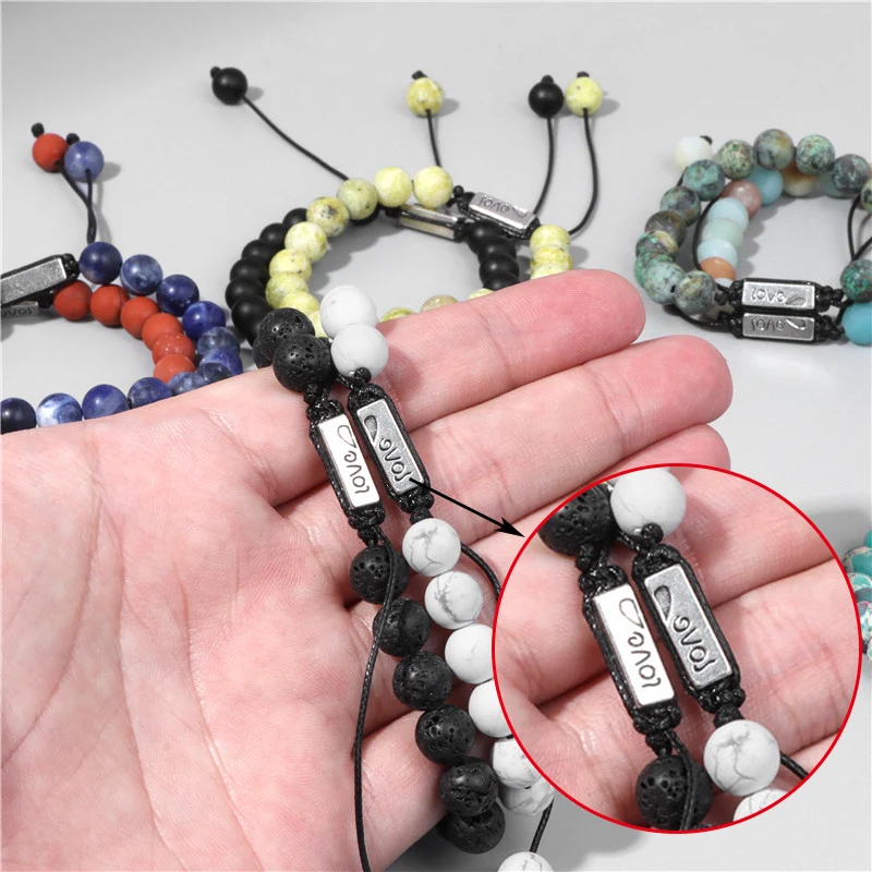 8mm Fashion Couple Bracelet Natural Turquoises Tiger Eye Stone Heart Love Charm Bracelets Set for Men Women Lover Energy Jewelry
8mm Fashion Couple Bracelet Natural Turquoises Tiger Eye Stone Heart Love Charm Bracelets Set for Men Women Lover Energy Jewelry