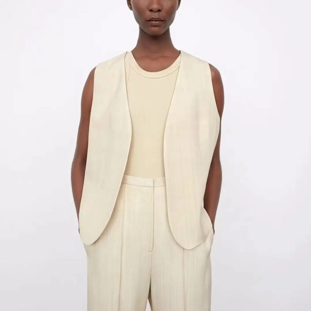 Vest Vest Women's Autumn New V-neck Cardigan Suit Vest Jacket Sleeveless Short Outer Top
Vest Vest Women's Autumn New V-neck Cardigan Suit Vest Jacket Sleeveless Short Outer Top