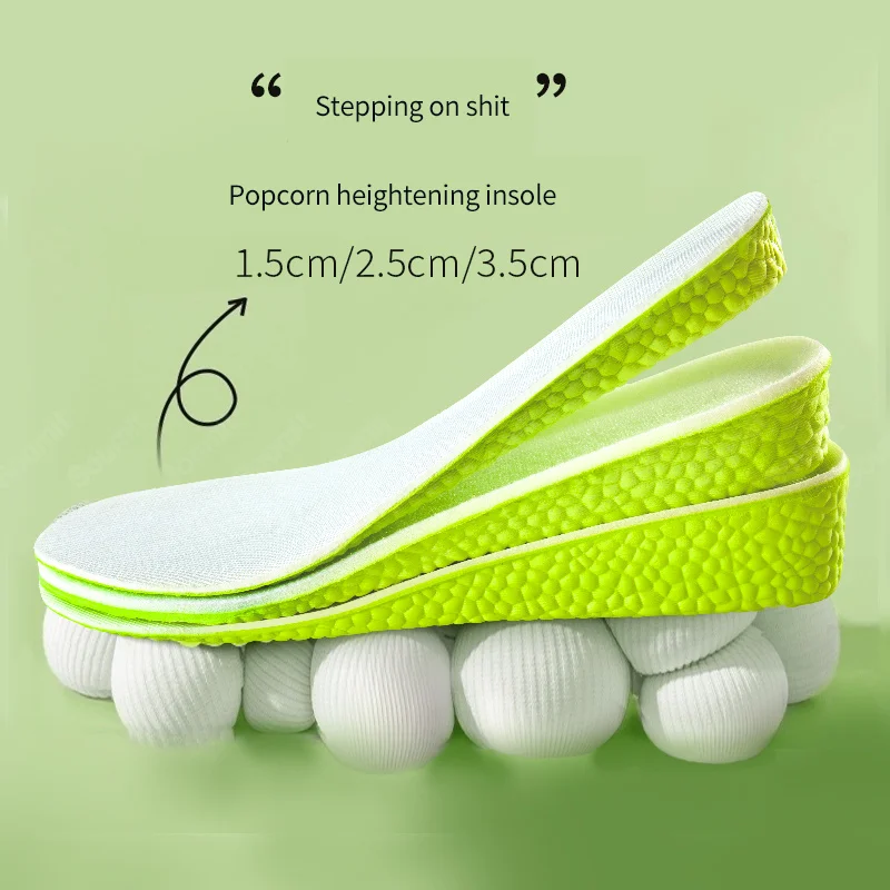 Memory Foam Shoes Invisible Height Increase Insoles Green Sole Pad Breathable Comfortable for Feet Care Men Women 1.5-3.5cm
Memory Foam Shoes Invisible Height Increase Insoles Green Sole Pad Breathable Comfortable for Feet Care Men Women 1.5-3.5cm