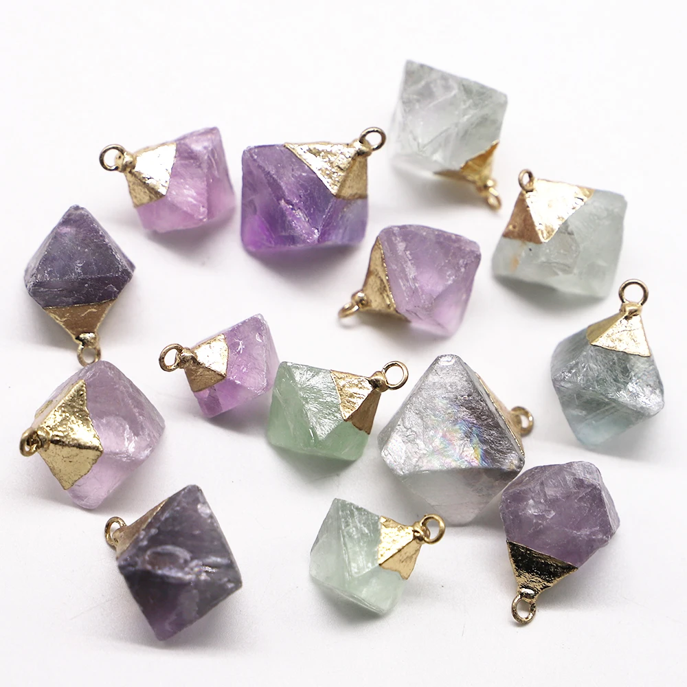 New Fashion Natural Stone Fluorite Pendants Cone Octahedron Quartz Crystal Gemstone Necklace Home Decoration Gift Wholesale 10Pc
New Fashion Natural Stone Fluorite Pendants Cone Octahedron Quartz Crystal Gemstone Necklace Home Decoration Gift Wholesale 10Pc